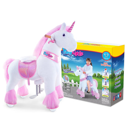 Ride-on plush unicorn Age 4-7 Pink（EU in Stock）